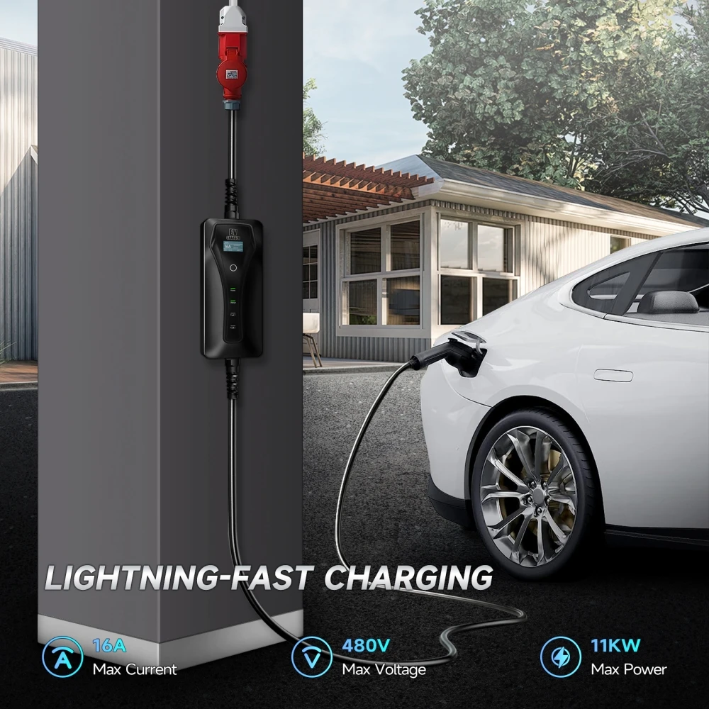Chargeur EV 11KW 16A Type 2, b - Type 2 Portable Ev Charger 11Kw Cee avis et prix